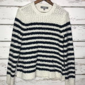 Marled Reunited Clothing white and Navy Sweater